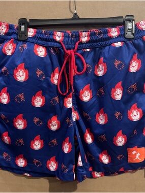 Men's Athletic Shorts in Navy with Red Accent